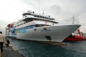 Mavi Marmara leaving port