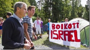 Norway island boycott israel sign