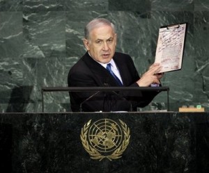 Israeli PM Benjamin Netanyahu at the UN General Assembly in 2009. Photo: UN. 