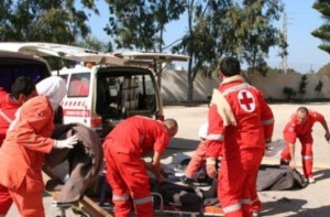 Aid in Qusair syria