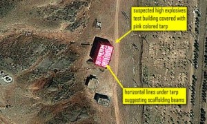 Newly released satellite imagery of Parchin plant in Iran. Photo: GEOEYE-ISIS.