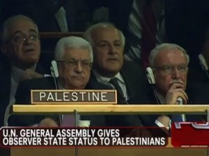 Palestinian Authority President Abbas at the United Nations.  Photo: Screenshot.