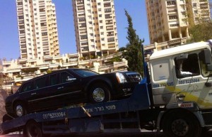 Obama Vehicle towed