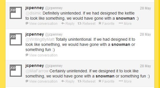 JCPenney's Twitter response to Mia Farrow