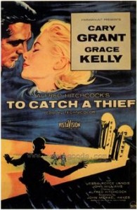 An original poster from Alfred Hitchock's 1955 film "To Catch a Thief," set in the same Cannes hotel as a heist of Lev Leviev's $136 million in diamonds. Photo: WikiComons. 