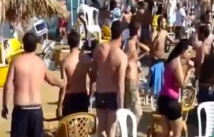 Israel beach brawl