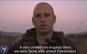 Israel Defense Force Captain Shai briefing his commanders after enduring heavy fire from terrorists in Jenin overnight on Tuesday, August 20, 2013. Photo:Screenshot / IDF.