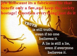 Holocaust denial imagery from 'The Untold History' Facebook account. Photo: Screenshot.