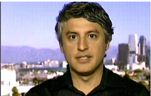Reza Aslan on Fox News, being interviewed by Lauren Green. Photo: Screenshot.