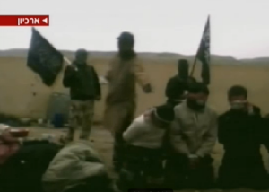 Gruesome footage of an execution of Syrian Army soldiers by rebel forces. Photo: Screenshot.