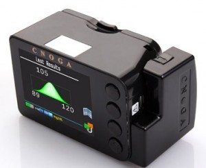 Cnoga's non-invasive "no blood" glucose meter for diabetics. Photo: Cnoga Medical Ltd.