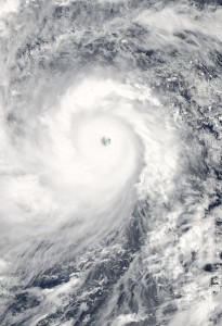 Haiyan_2013-11-07_0420Z Typhoon Haiyan approaching the Philippines, on November 7, 2013. Photo: Google Maps / WikiCommons.