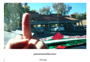 From a Tumblr page of Mohammad Hammad, president of the General Union of Palestinian Students, at San Francisco State University. Photo: Screenshot / Elder of Ziyon.