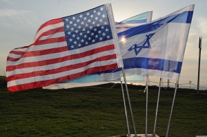 Israel US flags