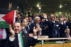 Members of the Palestinian delegation at the United Nations General Assembly. UN Photo/Rick Bajornas.