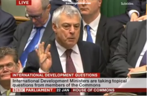 British MP David Ward speaking in Parliament, on January 22, 2013. Photo: Screenshot / BBC / Trending Central.