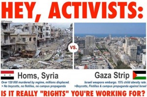 Facebook post comparing Homs, Syria to Gaza City. Photo: Screenshot / Facebook.