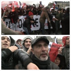 French protesters in Paris on "Day of Anger," on January 26, 2014. Photo: Screenshot / JSS News.