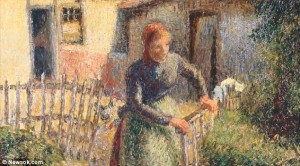 French impressionist Camille Pissarro's 'Shepherdess Bringing In Sheep' that was stolen by the Nazis. Photo: Screenshot.