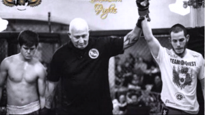 Chabad Rabbi Yossi Eilfort, 22, winning his first amateur MMA bout. Photo: Screenshot / Fox News.