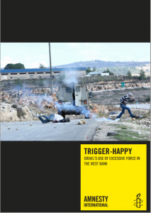 Cover of Amnesty International's report about the IDF. Photo: Screenshot / Haim Schwarczenberg.