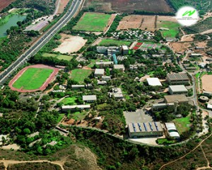 An aerial view of Netanya's Wingate Institute sports complex. Photo: Wingate Institute.