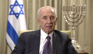 Israeli President Shimon Peres delivering a festive greeting for Nowruz, the Persian New Year, on March 20, 2014. Photo: Screenshot.