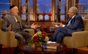 Rabbi Daniel Lapin (left) and talk show host Pat Robertson (right) on the '700 Club,' on March 31, 2014. Photo: Screenshot.