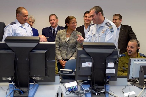 Susan Rice at an IAF base