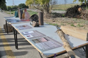 Israeli army display of military-grade and homemade IED's used against troops and civilians along roads and patrol paths adjacent to the Gaza Strip (Photo: Dave Bender: All Rights Reserved)