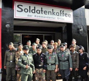 A publicity photo from Soldatenkaffee, in Indonesia. Photo: Screenshot.