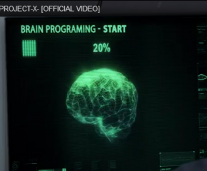 A screenshot from the short propaganda film 'Project X' that dramatizes how the IDF could use computers to electronically brainwash Israel-Arab cadets. Photo: Screenshot.