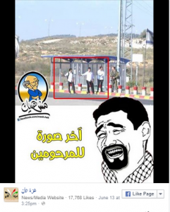 pal-1 Palestinian supporters of the kidnappers show their spite for those worried about the welfare of the three teens. Photo: Screenshot / Israellycool.