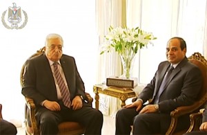 Muhammed Abbas, Abdel Fattah el-Sisi. Photo: Palestinian Authority.