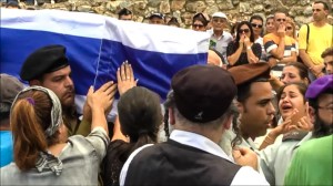 Funeral of IDF St.-Sgt. Eliav Kahlon 22, from Safed Photo: Dave Bender