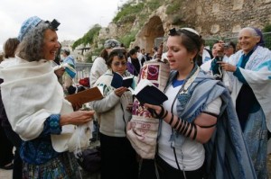A prayer service of Women of the Wall,. Photo: Women of the Wall.