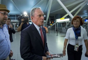 Michael Bloomberg arriving in Israel. Photo: Flickr.