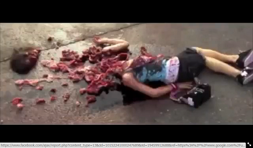 A screenshot from 'The Final Destination 4,' with the actress dead on the ground, her head to the left. Photo: Screenshot.