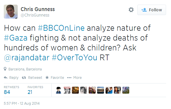 Chris Gunness tweet.