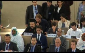 Israeli-Arab Priest Gabriel Nadaf at UNHRC. Photo: screenshot