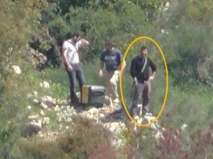 Hezbullah terrorists along border with Israel. Photo: IDF