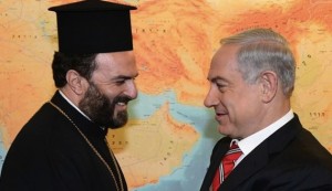 PM Netanyahu meets with Christian spiritual leader Father Gabriel Nadaf. photo: GPO