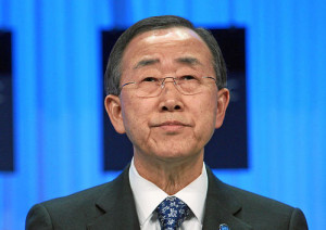 United Nations Secretary-General Ban Ki-moon has said, "The closure of Gaza suffocates its people." Photo: World Economic Forum.