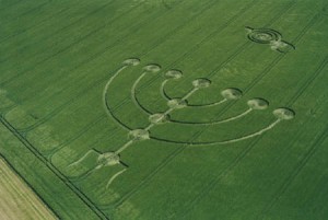 Menorah crop circle. Photo: One-vibration.com