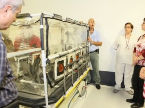 Rambam Medical Center staff training to care for Ebola-stricken patients.  Photo: Rambam