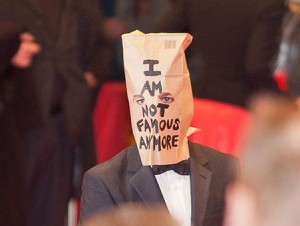 Jewish actor Shia LaBeouf appeared at the Berlinale International Film Festival's red carpet with a bag over his head with the writing "I AM NOT FAMOUS ANYMORE." Photo: Wikimedia Commons.