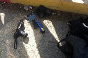 Tapuach Jct terrorist bombs, gun. Photo: Israel Police