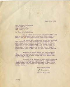 Albert Einstein letter