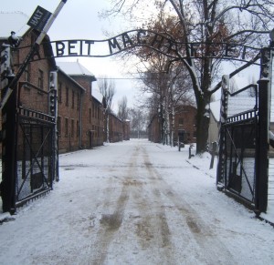 Auschwitz Entrance. Photo: Auschwitz-Birkenau Museum.