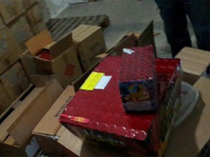 Banned fireworks found in Taybeh. Photo: Israel Police.